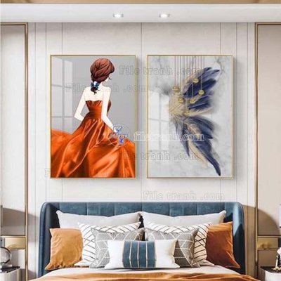 File gốc File gốc in bộ tranh decor treo tráng gương canvas GB20345 (trang trí) phòng trẻ em