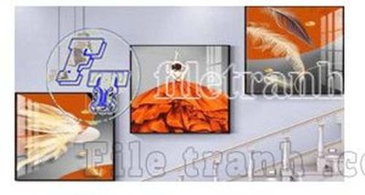 File in trần File gốc in bộ tranh decor treo tráng gương canvas GB20346 (bản gốc) phong cảnh