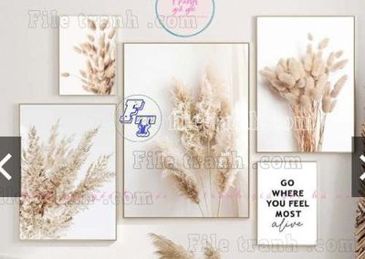 File tranh gốc File gốc in bộ tranh decor treo tráng gương canvas GB20361 (bản đẹp) độc quyền