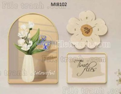 File gốc File gốc in bộ tranh decor treo tráng gương canvas GB20368 (cho in 3D) độc đáo