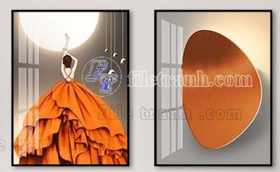 File gốc File gốc in bộ tranh decor treo tráng gương canvas GB20370 (trang trí) phòng ngủ