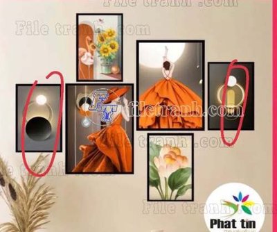 File gốc in ấn File gốc in bộ tranh decor treo tráng gương canvas GB20375 chuẩn màu CMYK
