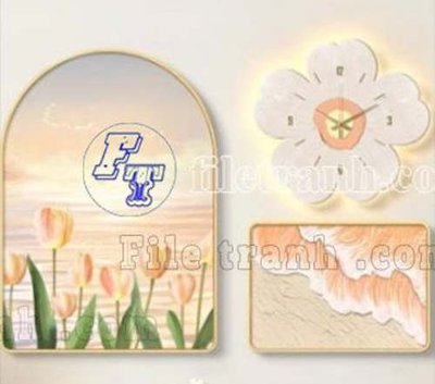 File in trần File gốc in bộ tranh decor treo tráng gương canvas GB20376 (bản gốc) mây trời