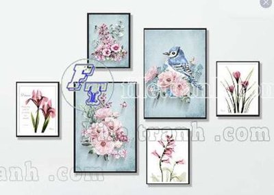 Ảnh gốc File gốc in bộ tranh decor treo tráng gương canvas GB20392 (độ nét cao) in tráng gương