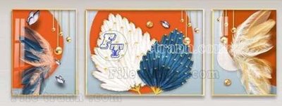 Hình ảnh gốc File gốc in bộ tranh decor treo tráng gương canvas GB20395 (để in khổ lớn)