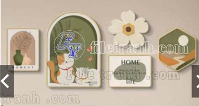 Download file tranh File gốc in bộ tranh decor treo tráng gương canvas GB20396 (file gốc PSD)