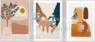 File gốc in ấn File gốc in bộ tranh decor treo tráng gương canvas GB20459 chất lượng vượt trội