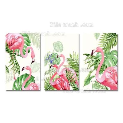 Download file gốc File gốc in bộ tranh decor treo tráng gương canvas GB20470 (in lụa) nghệ thuật