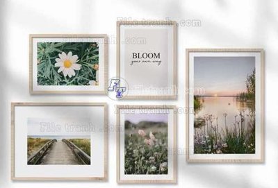 File tranh trang trí File gốc in bộ tranh decor treo tráng gương canvas GB20475 (tải file gốc)