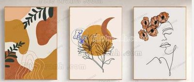 Download file File gốc in bộ tranh decor treo tráng gương canvas GB20544 (gốc) cho xưởng in