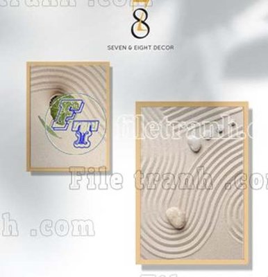 File tranh File gốc in bộ tranh decor treo tráng gương canvas GB20557 (ảnh gốc) in trần nhà