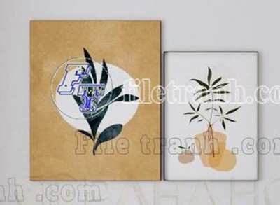 File tranh File gốc in bộ tranh decor treo tráng gương canvas GB20558 (ảnh gốc) in trần xuyên sáng