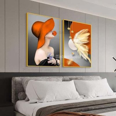 File tranh File gốc in bộ tranh decor treo tráng gương canvas GB20568 (gốc) chủ đề thiên nhiên