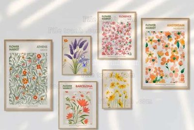 File tranh File gốc in bộ tranh decor treo tráng gương canvas GB20581 (gốc) chủ đề động vật