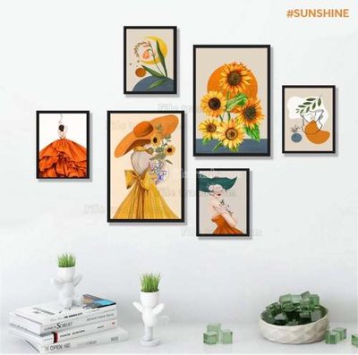 File tranh File gốc in bộ tranh decor treo tráng gương canvas GB20588 (gốc) chủ đề thành phố