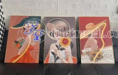 File ảnh File gốc in bộ tranh decor treo tráng gương canvas GB20593 (gốc) cho trang trí nhà hàng