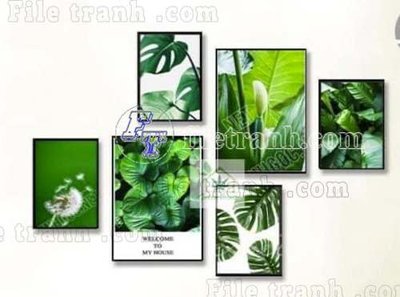 File gốc File gốc in bộ tranh decor treo tráng gương canvas GB20599 (in lụa) họa tiết 3D