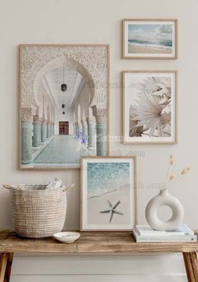 File gốc File gốc in bộ tranh decor treo tráng gương canvas GB20601 (cho in UV) siêu nét