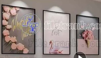 File tranh gốc File gốc in bộ tranh decor treo tráng gương canvas GB20603 (sắc nét từng chi tiết)