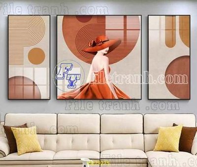 File gốc File gốc in bộ tranh decor treo tráng gương canvas GB20610 (in mica) làm quà tặng