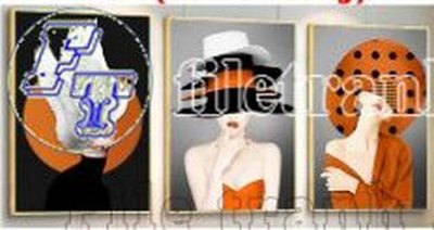 File tranh quảng cáo File gốc in bộ tranh decor treo tráng gương canvas GB20613 (download file gốc)