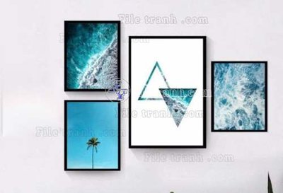 Tải file File gốc in bộ tranh decor treo tráng gương canvas GB20618 (gốc) làm file tranh quảng cáo