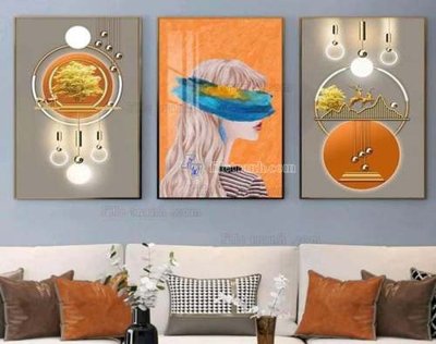 File tranh File gốc in bộ tranh decor treo tráng gương canvas GB20631 (gốc) chủ đề trẻ em