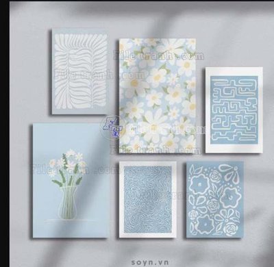 Tải file gốc in lụa File gốc in bộ tranh decor treo tráng gương canvas GB20635 siêu nét
