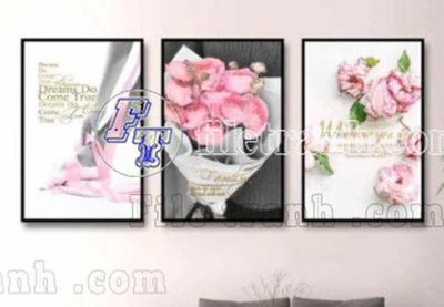 File tranh File gốc in bộ tranh decor treo tráng gương canvas GB20646 (gốc) chủ đề động vật