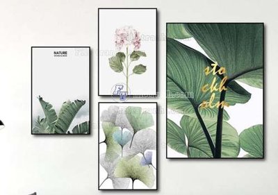 File in trần File gốc in bộ tranh decor treo tráng gương canvas GB20649 (bản gốc 3D) sống động