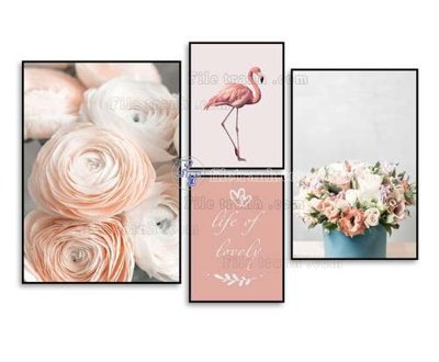 File tranh File gốc in bộ tranh decor treo tráng gương canvas GB20661 (gốc) in backlit film