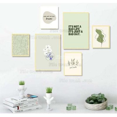 File gốc File gốc in bộ tranh decor treo tráng gương canvas GB20666 (PNG) không nền chất lượng