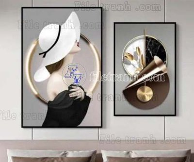 File tranh File gốc in bộ tranh decor treo tráng gương canvas GB20677 (gốc) chủ đề tĩnh vật