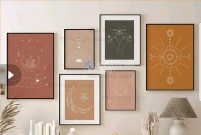 Hình ảnh gốc File gốc in bộ tranh decor treo tráng gương canvas GB20701 (để in khổ lớn)