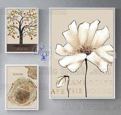 File in mica File gốc in bộ tranh decor treo tráng gương canvas GB20703 (bản gốc) siêu trong