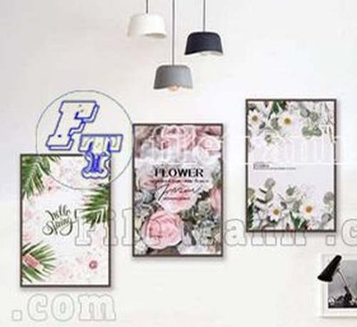 File ảnh File gốc in bộ tranh decor treo tráng gương canvas GB20711 (gốc) cho trang trí nội thất