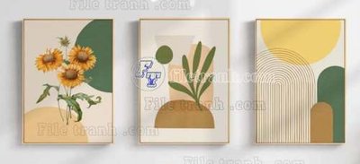 File ảnh File gốc in bộ tranh decor treo tráng gương canvas GB20714 (gốc) in standee