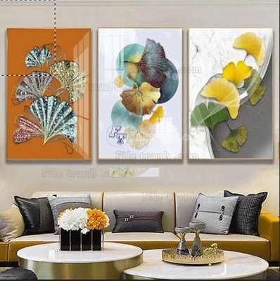 File tranh PSD File gốc in bộ tranh decor treo tráng gương canvas GB20719 chất lượng cao