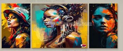 File gốc File gốc in bộ tranh decor treo tráng gương canvas GB20737 (AI/EPS) cho in ấn