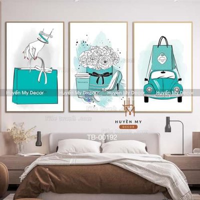 Hình ảnh gốc File gốc in bộ tranh decor treo tráng gương canvas GB20767 (để in khổ lớn)