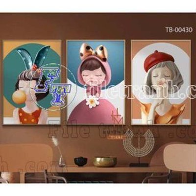 Mua file gốc File gốc in bộ tranh decor treo tráng gương canvas GB20802 (PSD) tại Filetranh.com