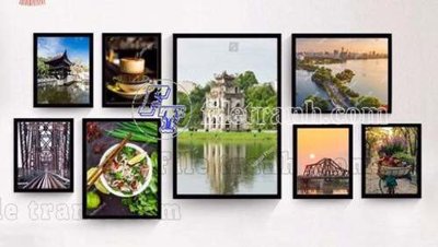 File in trần File gốc in bộ tranh decor treo tráng gương canvas GB20806 (bản gốc 3D) sống động