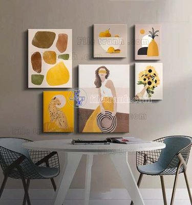 Cung cấp file tranh gốc File gốc in bộ tranh decor treo tráng gương canvas GB20828 độc quyền