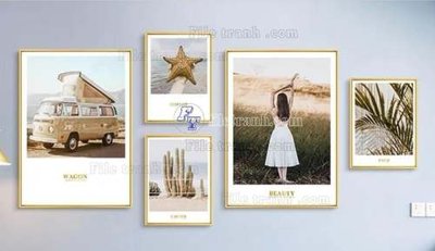 Chi tiết file tranh tráng gương File gốc in bộ tranh decor treo tráng gương canvas GB20832 (ảnh gốc)