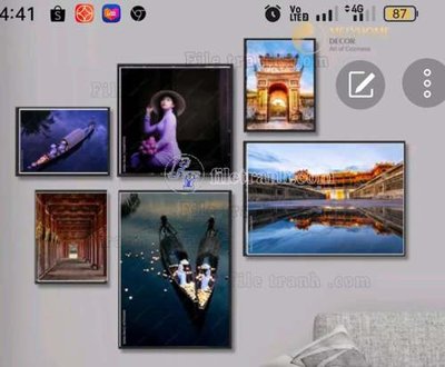 Mua file tranh gốc File gốc in bộ tranh decor treo tráng gương canvas GB20840 tại Filetranh.com