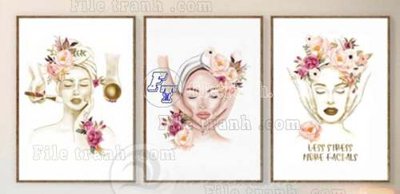 File gốc File gốc in bộ tranh decor treo tráng gương canvas GB20887 (chuẩn CMYK) cho nhà in