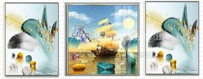 File gốc in ấn File gốc in bộ tranh decor treo tráng gương canvas GB20893 chất lượng vượt trội