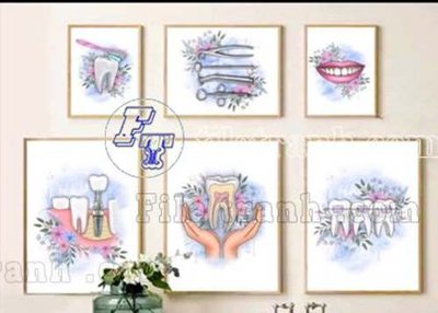 File tranh gốc File gốc in bộ tranh decor treo tráng gương canvas GB20967 (bản quyền) độc đáo