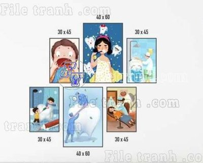 File gốc File gốc in bộ tranh decor treo tráng gương canvas GB20972 (in lụa) tranh mã đáo