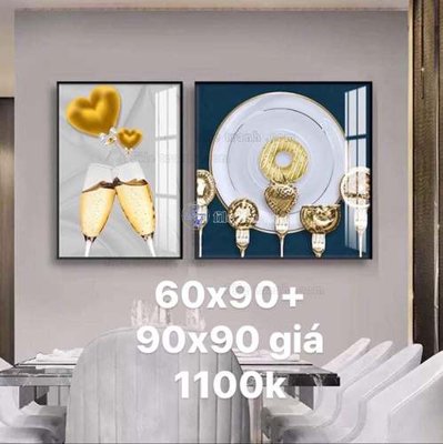 File ảnh File gốc in bộ tranh decor treo tráng gương canvas GB21018 (gốc) in PP, decal